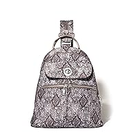 Baggallini Naples Convertible Backpack Tan Python One Size