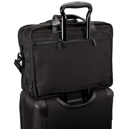 TUMI - Alpha 2 Expandable Organizer Laptop Brief Briefcase - 15 Inch Computer Bag for Men and Women - Black