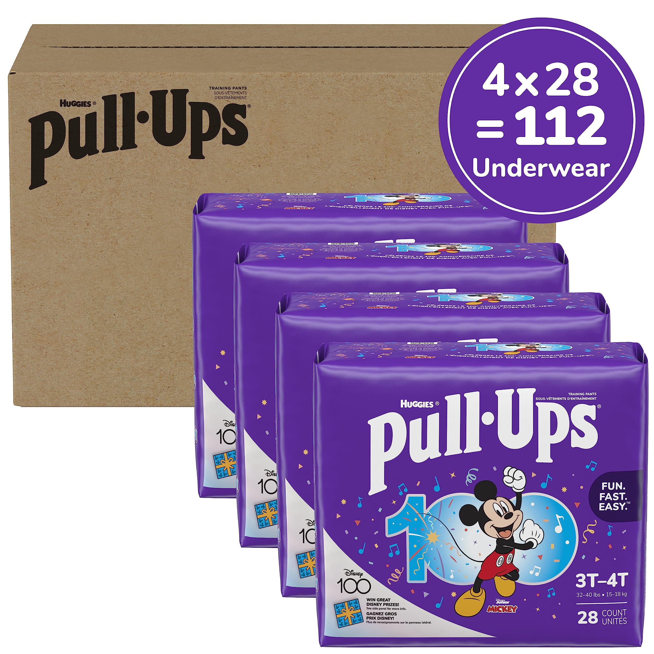 Buy Pull-Ups Boys' Potty Training Pants, 3T-4T (32-40 lbs), 112 Count