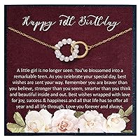 16th Birthday Gift for Women Birthday Gift for 16 Year Old Girl Gifts for Her Bday Gift Ideas for 16 Birthday Jewelry Gift for Women Age 16 - Two Linked Circles Necklace