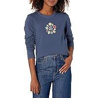 Life is Good Women's Crusher T, Long Sleeve Cotton Graphic Tee Shirt, Lig Leaves