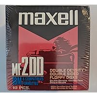 Maxell MF 2 DD Double Sided Double Density Double Tracks Floppy Disk 10 Pack