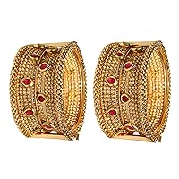 Fashion Latest Stylish Gold Plated Indian Polki Bangles Wedding Jewelry