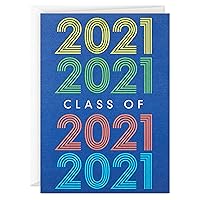 Hallmark 2021 Graduation Party Invitations, 20 Invites with Envelopes (Retro Blue)