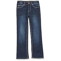 Lucky Brand Girls' Bootcut Fit Stretch Denim Jeans with Zipper Closure & Pockets