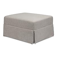 Namesake Crawford Gliding Ottoman in Performance Grey Eco-Weave, Water Repellent & Stain Resistant, Greenguard Gold & CertiPUR-US Certified