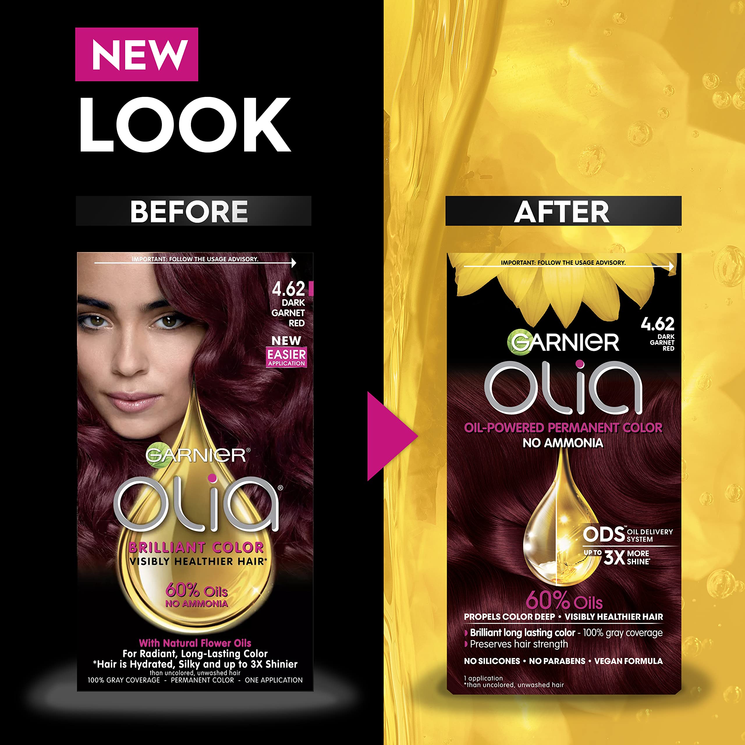 Mua Garnier Hair Color Olia Ammonia-Free Brilliant Color Oil-Rich Permanent  Hair Dye,  Dark Garnet Red, 1 Count (Packaging May Vary) trên Amazon Mỹ  chính hãng 2023 | Fado
