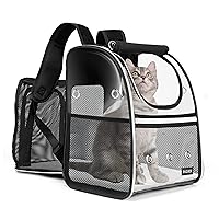 BAGLHER Expandable Pet Carrier Backpack，Pet Bubble Backpack for Small Cats Puppies Dogs Bunny, Airline-Approved Ventilate Transparent Capsule Backpack for Travel, Hiking and Outdoor Use. Black