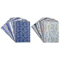 Washi Kawasumi Chiyogami Yuzen Washi B4, 30 Patterns, 30 Sheets, Blue