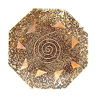 New Tiger Eye Orgone Octagon Vastu Plate Energy Generator Crystal Gemstones Unique Rare Science Construction Vedic Astrology Wealth Health Cosmic Intelligence Image is JUST A Reference.