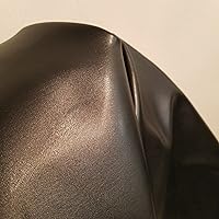 Black Faux Leather by The Yard Synthetic (Peta Approved Vegan) Pleather 0.9 mm Omega Calf Smooth Nappa 3 Yards 52 inch Wide x 108 inch Long Soft Smooth Upholstery (Black) (3 Yards (52