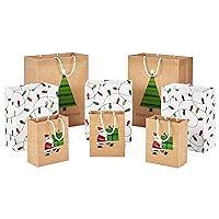 Hallmark Christmas Gift Bags for Kids (8 Bags: 3 Small 6