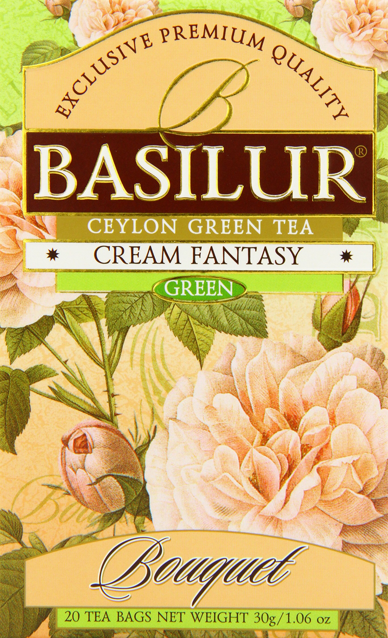 Basilur Tea Bouquet, Cream Fantasy, 20-Count Tea Bags (Pack of 6)