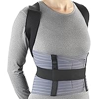 OTC Medical Posture Brace with Rigid Stays, Spinal Curve, Back Lumbar and Neck Support, 2X-Large