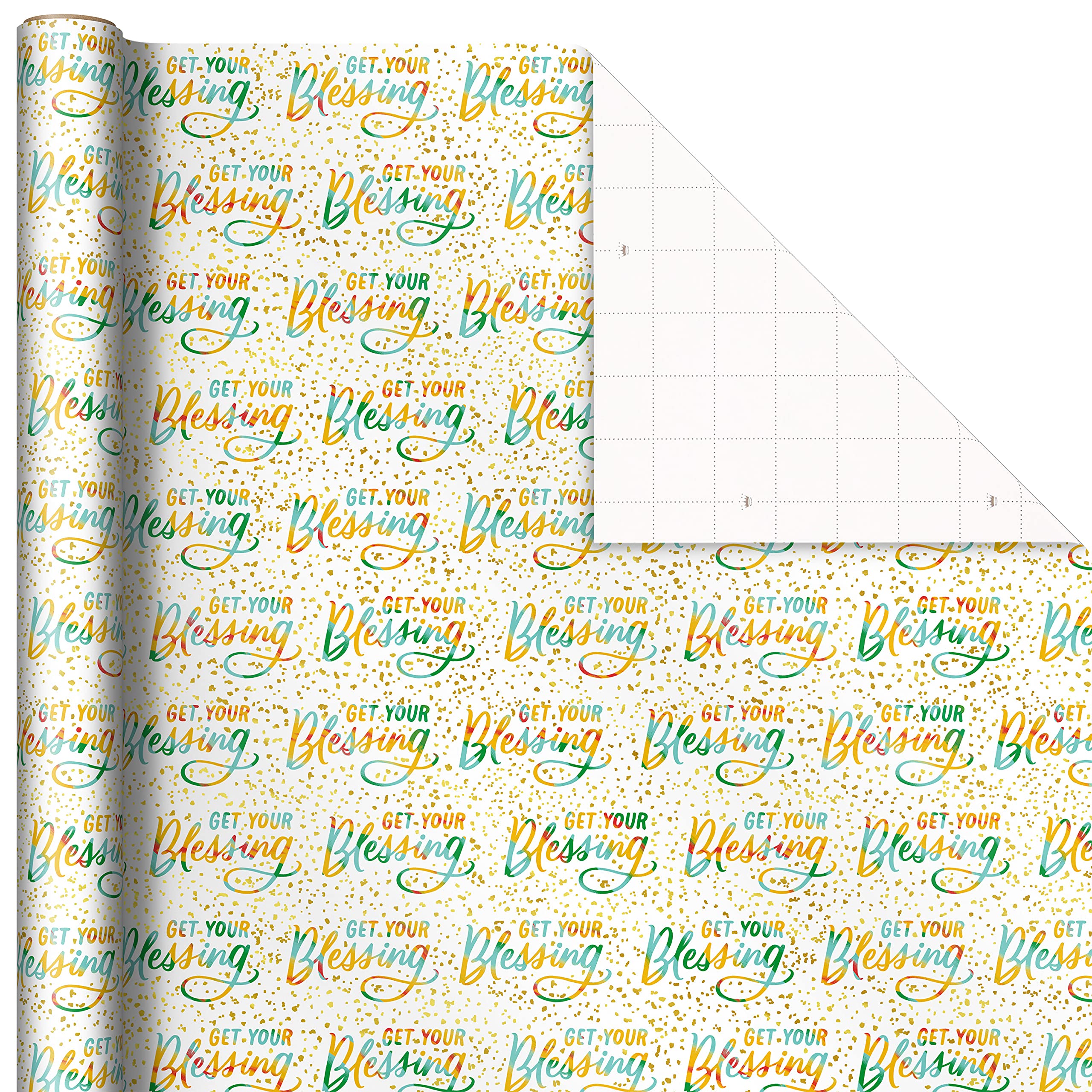Hallmark Mahogany Wrapping Paper with Cutlines on Reverse (3 Rolls: 75 sq. ft. ttl) 