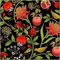 DPY96 Red Apple and Pomegranate with Green Leaf Peel and Stick Wallpaper Self Adhesive Wall Mural Wall Decor, 14.5 Square Ft/Roll