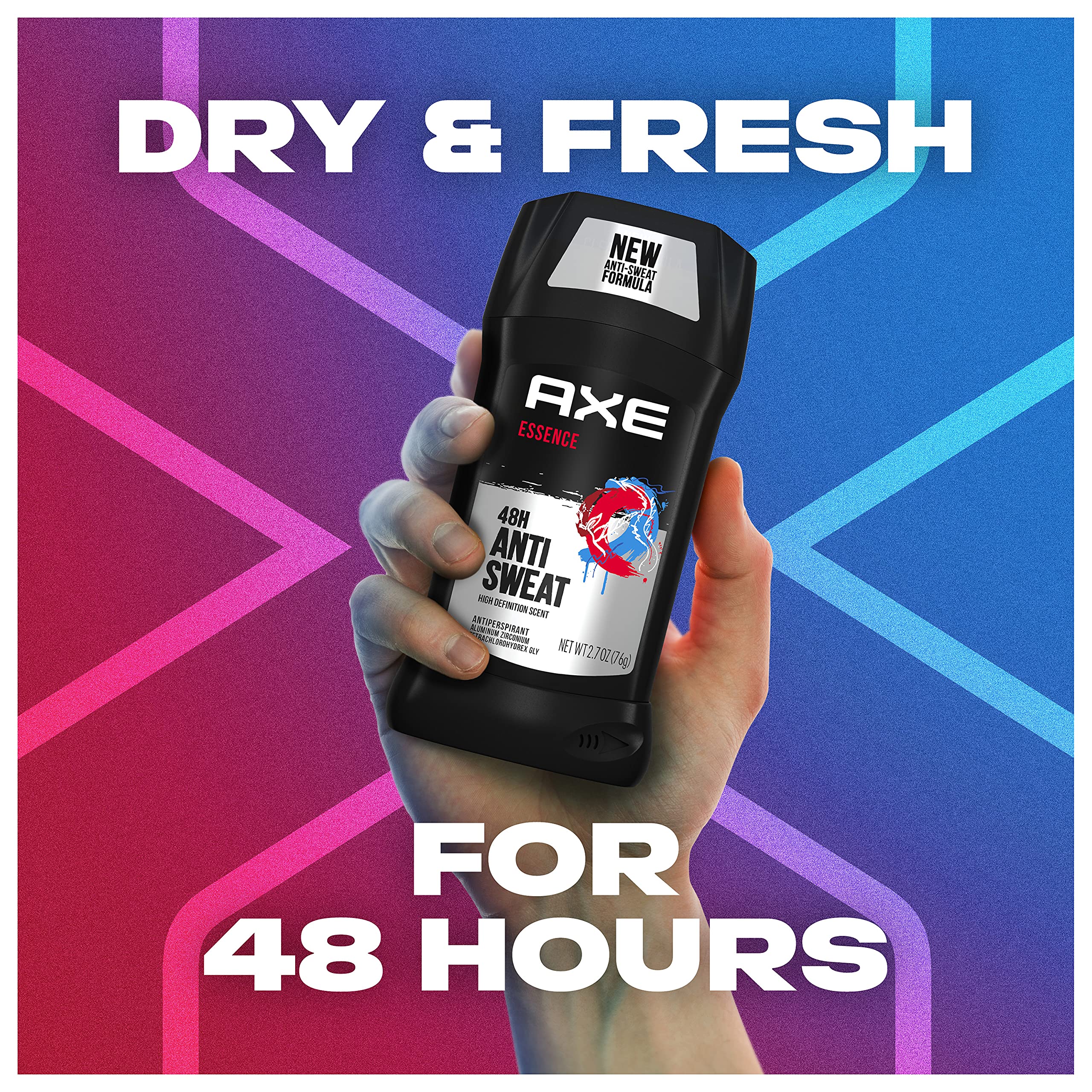 AXE Antiperspirant Deodorant For Men 48H Sweat And Odor Protection For Long Lasting Freshness, Essence Black Pepper And Cedarwood Men's Deodorant 2.7oz