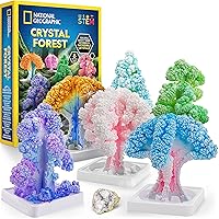 Kids Crystal Growing Kit - Grow 6 Crystal Trees in Just 6 Hours, Educational STEM Craft Kit with Art Supplies and Geode Specimen