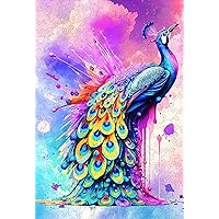 Wooden Jigsaw Puzzle for Adults Creative Gift Parents Grandparents Standing Peacock 300 Pcs King Size Unique Shape Beautiful Box Packing Fun Challenging Brain Exercise Game