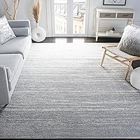SAFAVIEH Adirondack Collection Area Rug - 7' Square, Light Grey & Grey, Modern Ombre Design, Non-Shedding & Easy Care, Ideal for High Traffic Areas in Living Room, Bedroom (ADR113C)