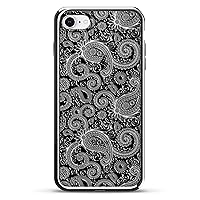 LUX-I7CRM-PAISLEY5 Paisley Design Chrome Series Case for iPhone 7 - Black