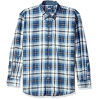 IZOD Men's Stratton Long Sleeve Button Down Plaid Flannel Shirt