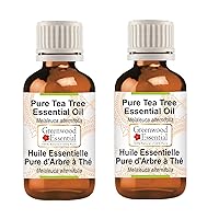 Tea Tree Essential Oil (Melaleuca alternifolia) Steam Distilled (Pack of Two) 100ml X 2 (6.76 oz)