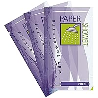 Paper Shower-Fresh Wet Towelette Only 12 Individual Body Wipe Packs Per Order