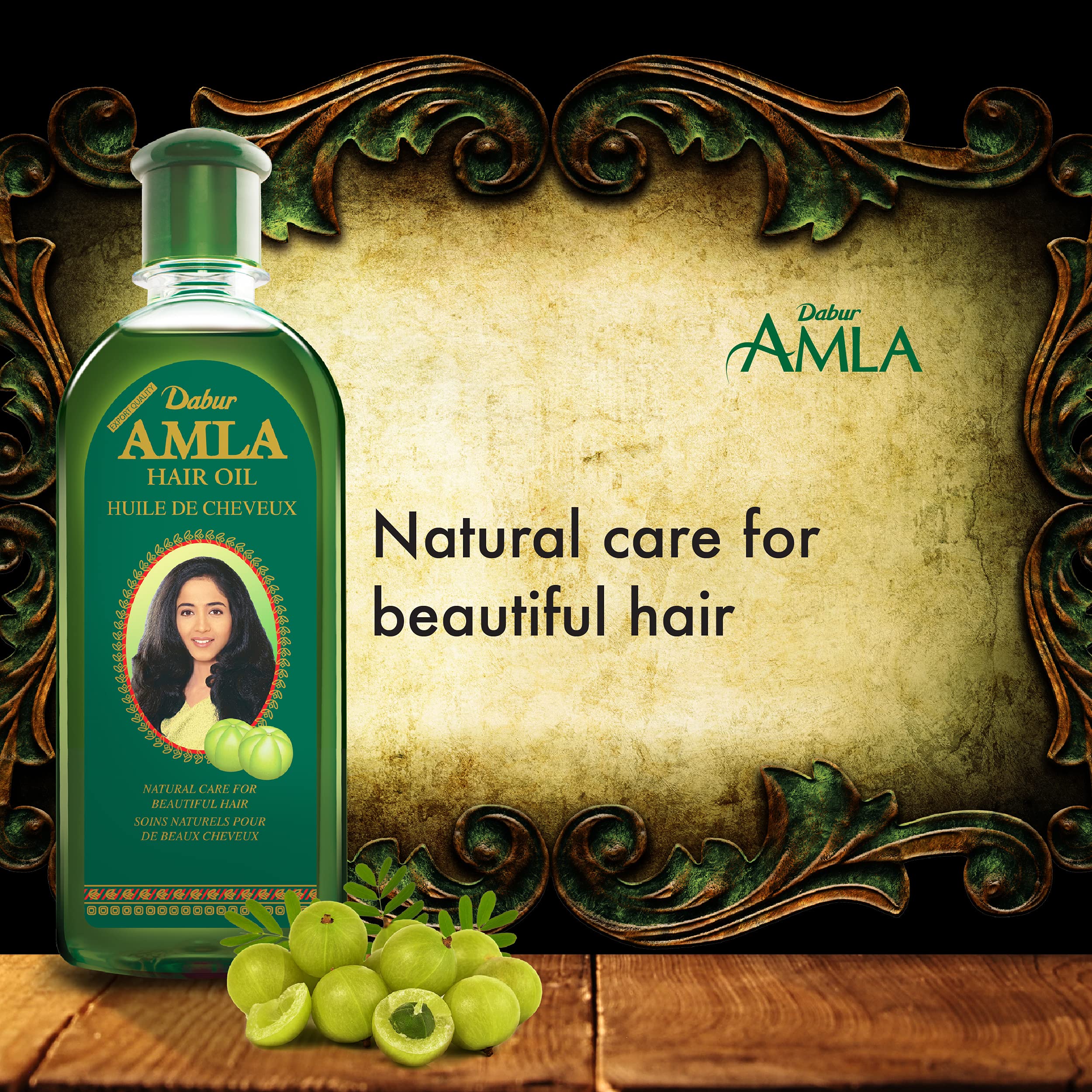 Mua Dabur Amla Hair Oil 500ml, 100 Percent Natural Amla Oil, Enhances  Healthy Hair Growth, Nourishes the Scalp and moisturizes the Hair,  Authentic and Premium Quality Indian Gooseberry Hair Oil for Adults