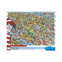 AQUARIUS Where's Waldo Dinosaurs (1000 Piece Jigsaw Puzzle) - Officially Licensed Where's Waldo Merchandise & Collectibles - Glare Free - Precision Fit - 20 x 28 Inches
