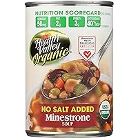 Organic No Salt Added Soup, Minestrone, 15 Ounce