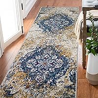 594184 Laraline Runner Vintage Turkish Medallion Collage Faded Fuchsia Living Room Bedroom Area Rug Runner 1'9