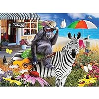 KI Puzzle 1000 Piece Puzzle for Adults Karen Burke Beach Vacation Premium blueboard Jigsaw in a Sort-R-Box by KI Puzzles 27x20 (02665-PR)