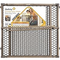 Safety 1st Vintage Wood Baby Gate with Pressure Mount Fastening, Grey