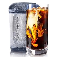 HyperChiller HC2BG# Patented Iced Coffee/Beverage Cooler, NEW, IMPROVED,STRONGER AND MORE DURABLE! Ready in One Minute, Reusable for Iced Tea, Wine, Spirits, Alcohol, Juice, 12.5 Oz, Cobalt