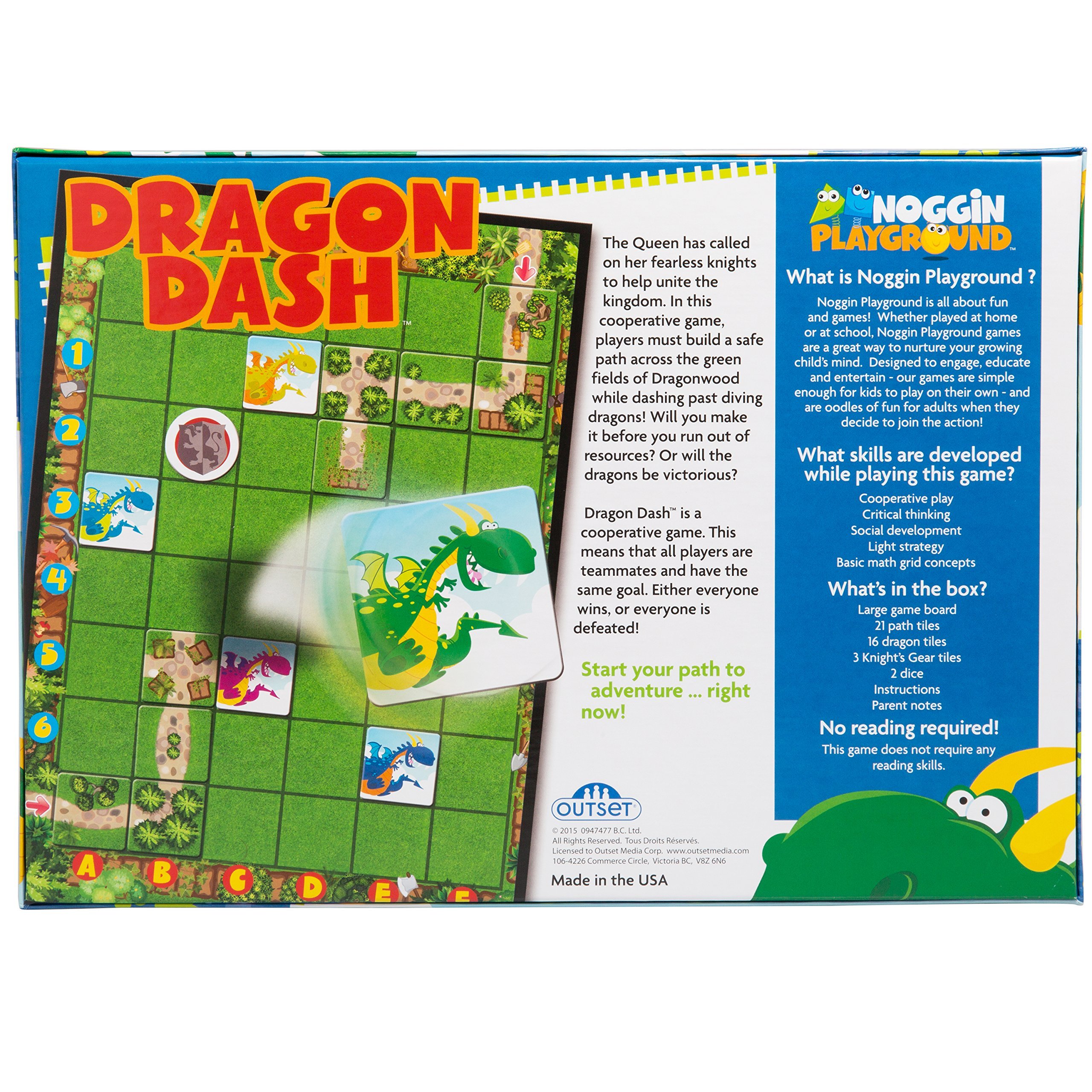 Noggin Playground Dragon Dash - Encourages Team Work And Critical Thinking - Either Everyone Wins, Or Everyone is Defeated (Ages 5+)