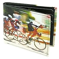 Men's Leather Cycling Design Wallet By Retro