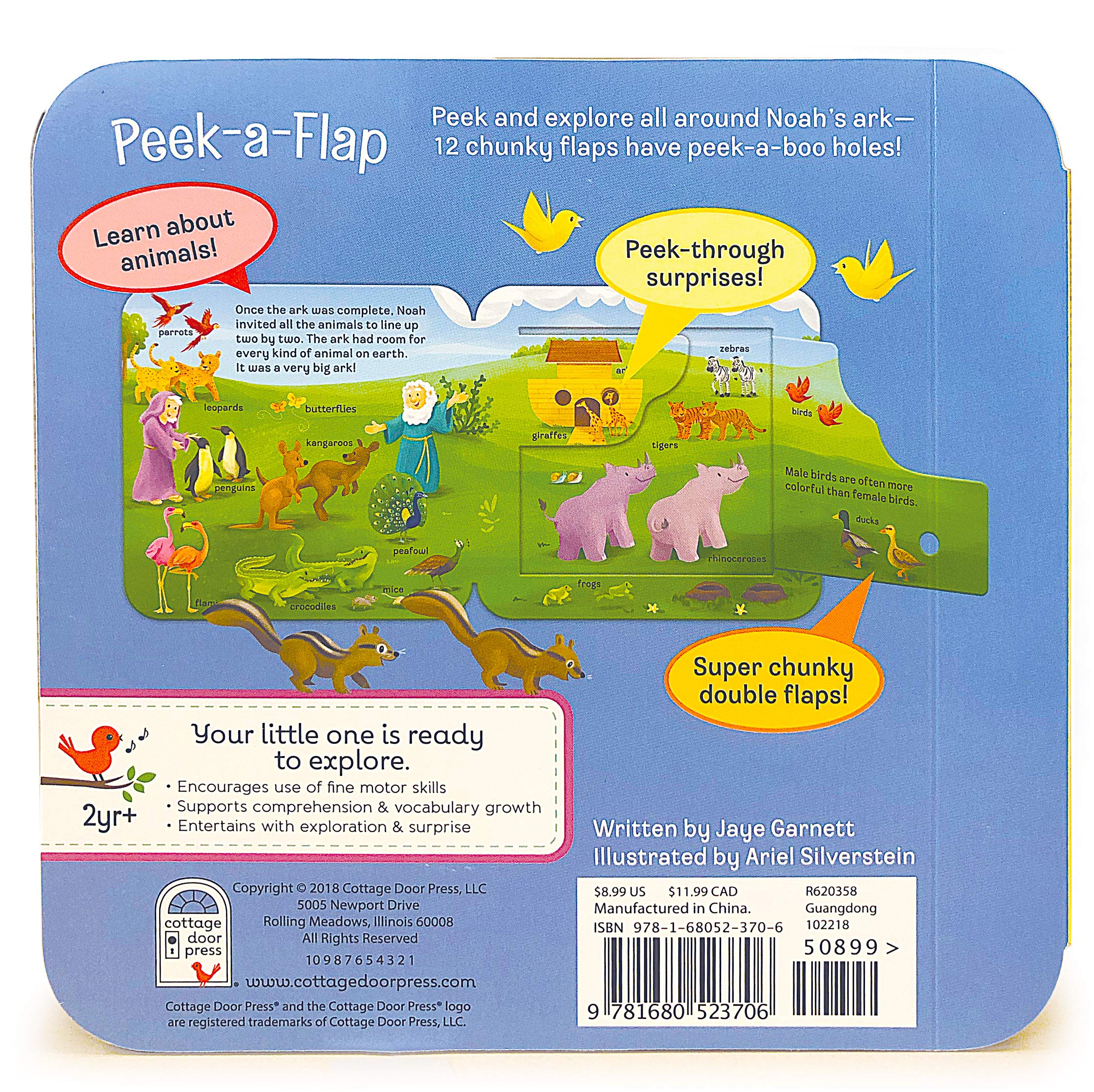 Peek-a-Flap Noah - Children's Lift-a-Flap Board Book Gift for Easter, Christmas, Communion, Baptism (Little Sunbeams)