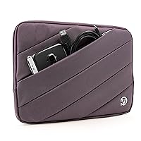 Vangoddy Shock Absorbent Carrying Quilted Sleeve Purple Travel Case for Fujitsu Lifebook 11.3 inch 12.5 inch Laptop Tablets