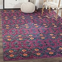 SAFAVIEH Monaco Collection 9' x 12' PinkMulti MNC213D Boho Non-Shedding Living Room Bedroom Dining Home Office Area Rug