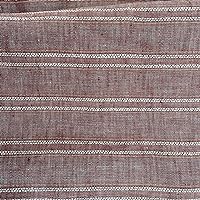 Brown Lurex Linen Stripe Fabric | Stylish Material for Sewing, Crafts, and Home Decor