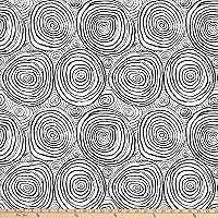 Kaffe Fassett Collective for FreeSpirit Onion Rings Black, Fabric by the Yard