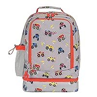 Bentgo® Kids 2-in-1 Backpack & Insulated Lunch Bag - Durable 16” Backpack & Lunch Container in Unique Prints for School & Travel - Water Resistant, Padded & Large Compartments (Trucks)