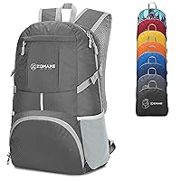 ZOMAKE Lightweight Packable Backpack 35L - Light Foldable Backpacks Water Resistant Collapsible Hiking Backpack - Compact Folding Day Pack for Travel Camping(Dimgray)