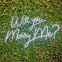 31.5 * 20.5 inches Large Neon Sign Will You Marry Me ? with Dimmer Switch, 12V Wedding Neon Sign Decoration Ins Neon Signs For Wall Decor Neon Light