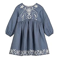 PIPPA & JULIE Girls' Long Sleeve Dress, Fit & Flare Silhouette