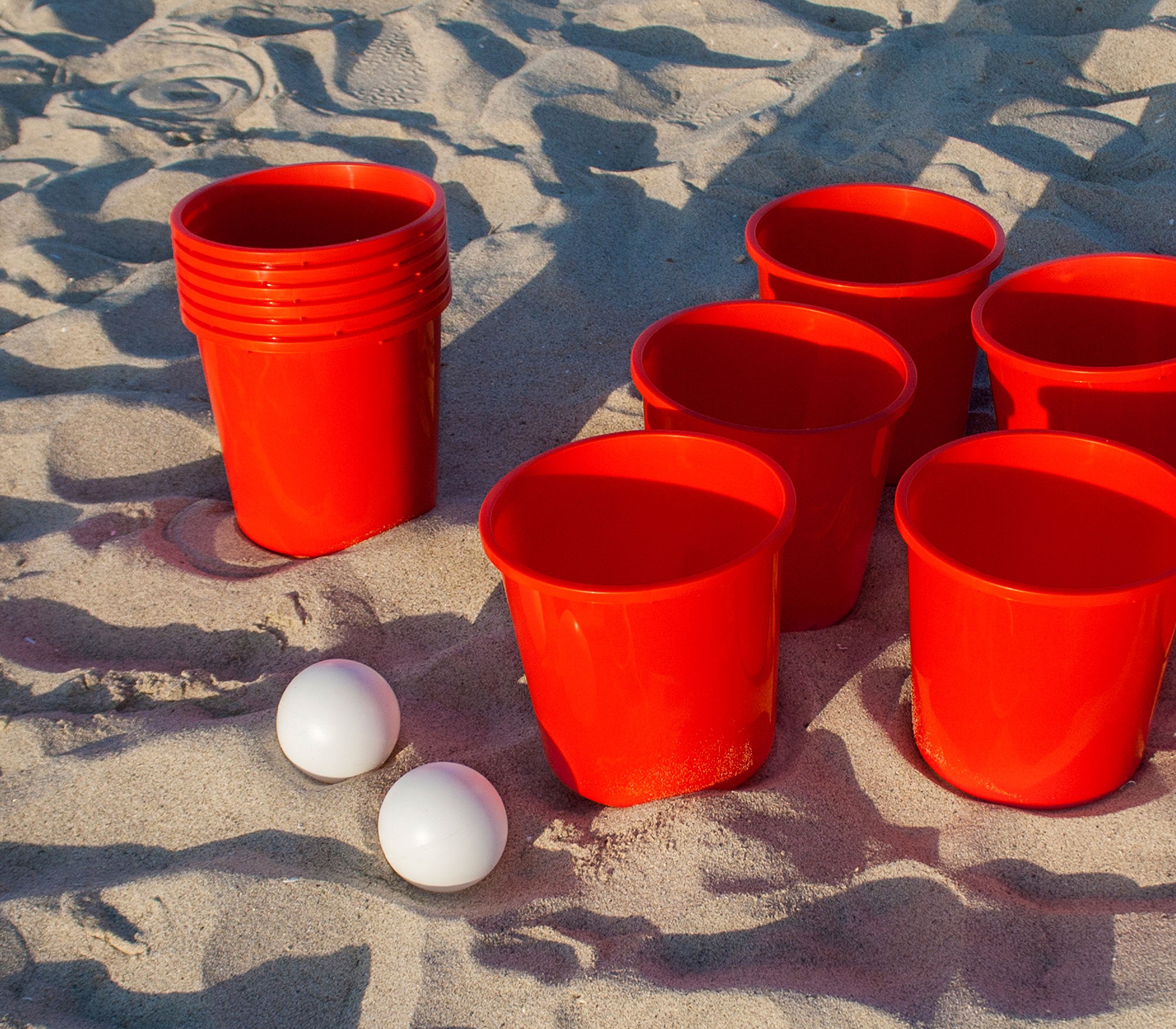 Yard Games Giant Yard Pong with Durable Buckets and Balls Including High Strength Carrying Case