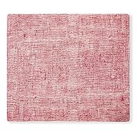 modern-twist 14 x 16 Silicone Placemat, BPA, PVC-Free Table Mat, Dishwasher Safe, Linen Print in Cranberry, Pack of 1