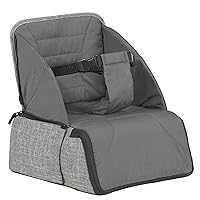 Explore 2-in-1 Baby Booster Seat and Backpack Diaper Bag, Booster Seat for Dining Table, Foldable and Portable Baby Seat, Baby to Toddler Booster Chair - Gray