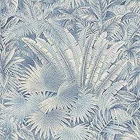 Tommy Bahama - Peel and Stick Wallpaper, Tropical Wallpaper for Bedroom, Powder Room, Kitchen, Self Adhesive, Vinyl, 30.75 Sq Ft Coverage (Bahamian Breeze Collection, Azure)